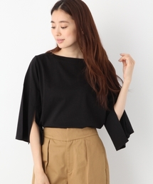 LEPSIM | ボートネックソデスリットプルオーバー7S　762314(Tシャツ/カットソー)