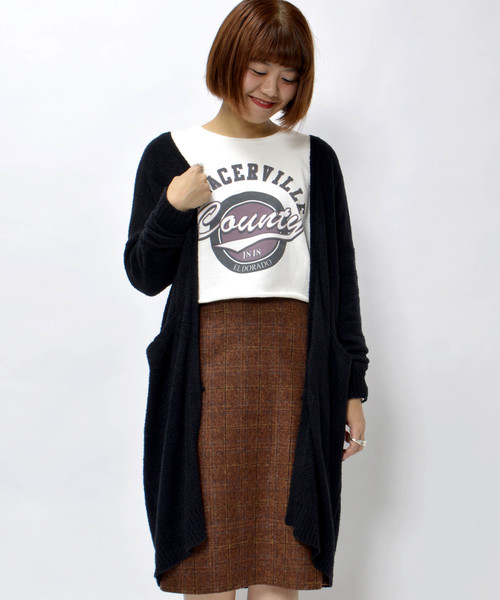 archives（アルシーヴ）の「フェザーロングトッパーカーディガン（カーディガン/ボレロ・レディース・オフホワイト/ブラック/グレー・MEDIUM）」の16枚目の写真