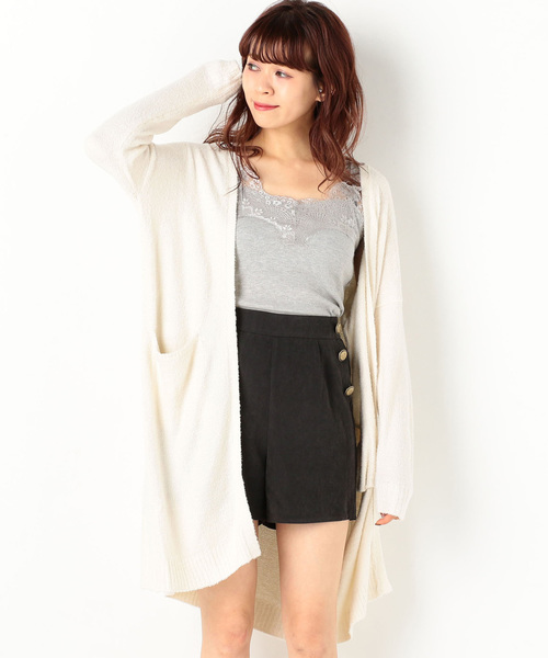 archives（アルシーヴ）の「フェザーロングトッパーカーディガン（カーディガン/ボレロ・レディース・オフホワイト/ブラック/グレー・MEDIUM）」の20枚目の写真