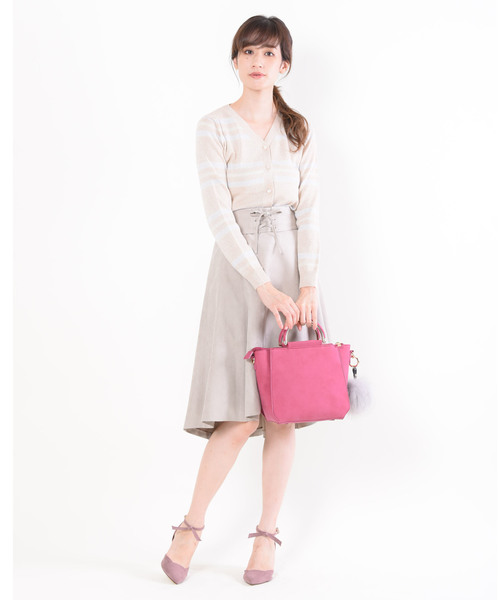 12Twelve Agenda(トゥエルブ アジェンダ)の「ラメVネックニットカーディガン(カーディガン/ボレロ・レディース・ベージュ/ピンク/マルチ/ラベンダー・M)」の15枚目の写真