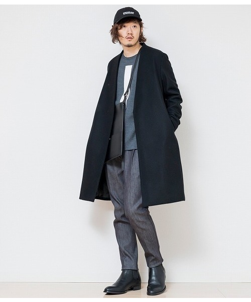 ADAM ET ROPE'（アダムエロペ）の「【MBコラボ】メルトンショールガウンコート（その他アウター・メンズ・ブラック/イエロー系その他3・M/L）」の16枚目の写真