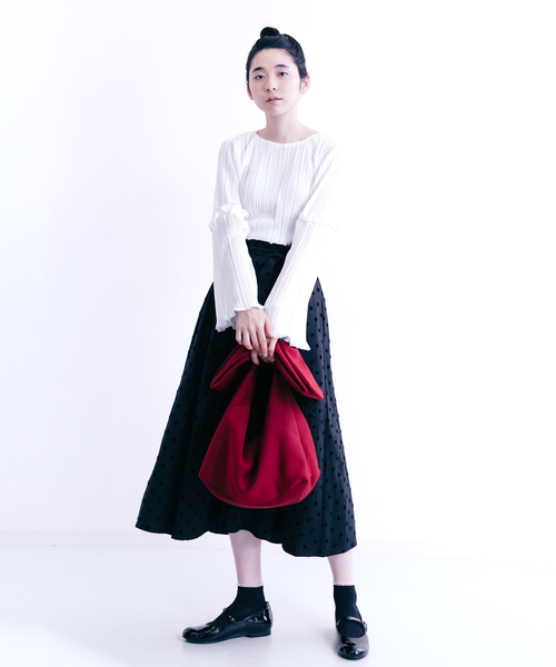 merlot plus（メルロープリュス）の「ビッグリボンバッグ2449（ショルダーバッグ・レディース・ブラック/グレー/ワイン/ベージュ・FREE）」の12枚目の写真