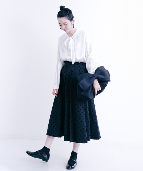 merlot plus（メルロープリュス）の「ビッグリボンバッグ2449（ショルダーバッグ・レディース・ブラック/グレー/ワイン/ベージュ・FREE）」の14枚目の写真