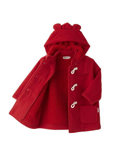 HOT BISCUITS（ホットビスケッツ）の「フリースボンディング ダッフルコート（ダッフルコート・キッズ・ネイビー/レッド/ベージュ・80ｃｍ/90cm）」の5枚目の写真