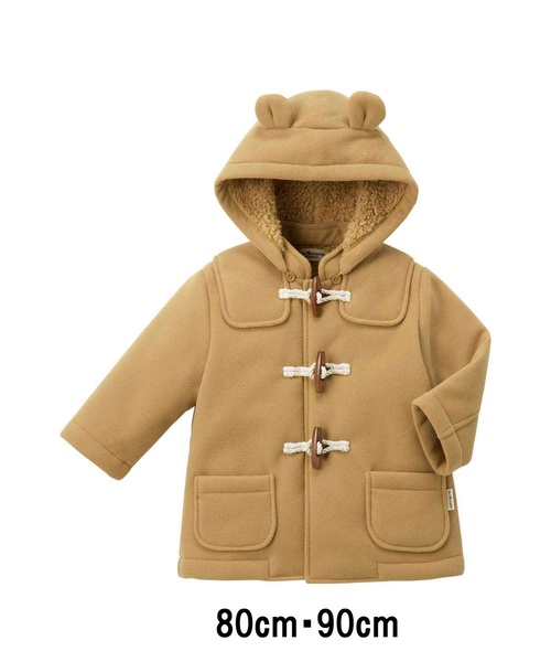 HOT BISCUITS（ホットビスケッツ）の「フリースボンディング ダッフルコート（ダッフルコート・キッズ・ネイビー/レッド/ベージュ・80ｃｍ/90cm）」の2枚目の写真