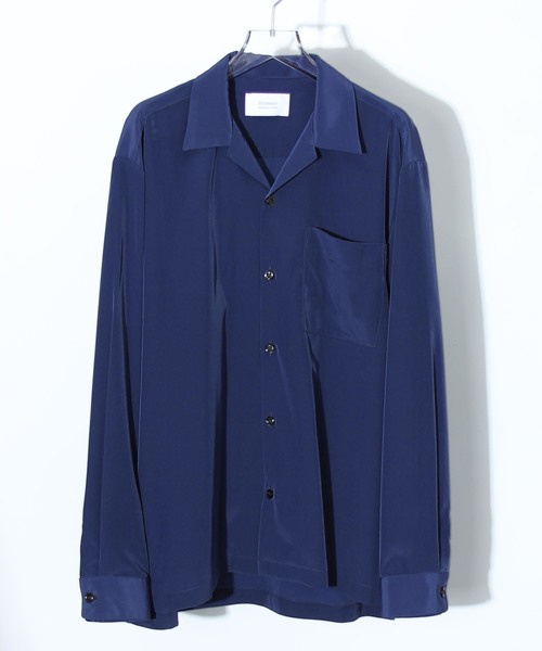 STUDIOUS（ステュディオス）の「【STUDIOUS】パレットデシンオープンカラーシャツ（シャツ/ブラウス・メンズ・ホワイト/ブラック/グリーン/イエロー/ブルー・1/2/3）」の17枚目の写真