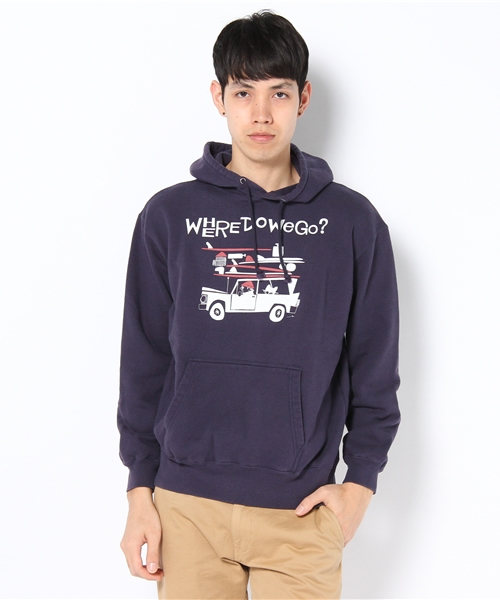 BEAMS T（ビームスティー）の「Yusuke Hanai / Where Do We Go Parka（パーカー・メンズ・ナチュラル/ネイビー・SMALL/MEDIUM/LARGE/X-LARGE）」の3枚目の写真