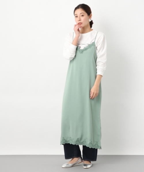 LEPSIM（レプシィム）の「レースツカイキャミワンピース　779649（ワンピース・レディース・ブラック/グレー/イエロー/グリーン・MEDIUM/LARGE）」の4枚目の写真