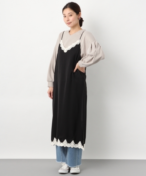 LEPSIM（レプシィム）の「レースツカイキャミワンピース　779649（ワンピース・レディース・ブラック/グレー/イエロー/グリーン・MEDIUM/LARGE）」の17枚目の写真