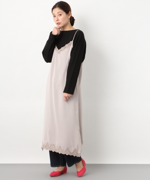 LEPSIM（レプシィム）の「レースツカイキャミワンピース　779649（ワンピース・レディース・ブラック/グレー/イエロー/グリーン・MEDIUM/LARGE）」の12枚目の写真