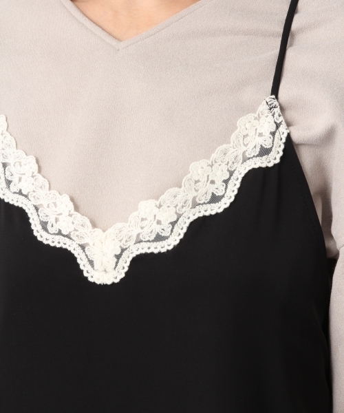 LEPSIM（レプシィム）の「レースツカイキャミワンピース　779649（ワンピース・レディース・ブラック/グレー/イエロー/グリーン・MEDIUM/LARGE）」の14枚目の写真