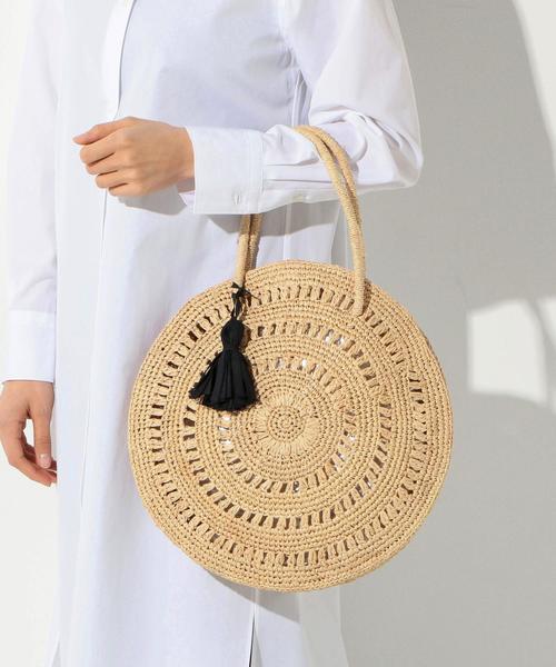 ODETTE E ODILE（オデットエオディール）の「MAISON N.H CERCLE M（かごバッグ・レディース・ライトグレー/ダークブラウン/ナチュラル/オレンジ系その他・FREE）」の3枚目の写真