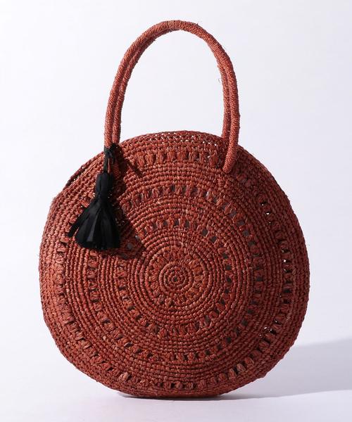 ODETTE E ODILE（オデットエオディール）の「MAISON N.H CERCLE M（かごバッグ・レディース・ライトグレー/ダークブラウン/ナチュラル/オレンジ系その他・FREE）」の4枚目の写真