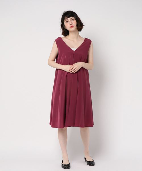 12Twelve Agenda(トゥエルブ アジェンダ)の「Aラインジャンスカ(ドレス・レディース・グリーン/チェリーピンク/ネイビー・M)」の7枚目の写真