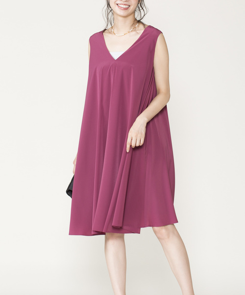 12Twelve Agenda(トゥエルブ アジェンダ)の「Aラインジャンスカ(ドレス・レディース・グリーン/チェリーピンク/ネイビー・M)」の6枚目の写真