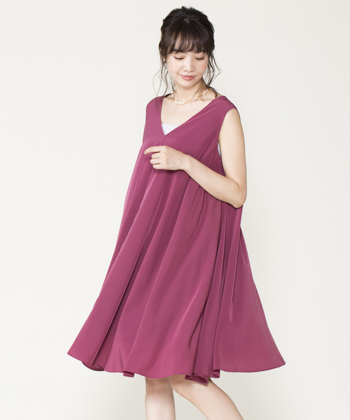 12Twelve Agenda(トゥエルブ アジェンダ)の「Aラインジャンスカ(ドレス・レディース・グリーン/チェリーピンク/ネイビー・M)」の21枚目の写真