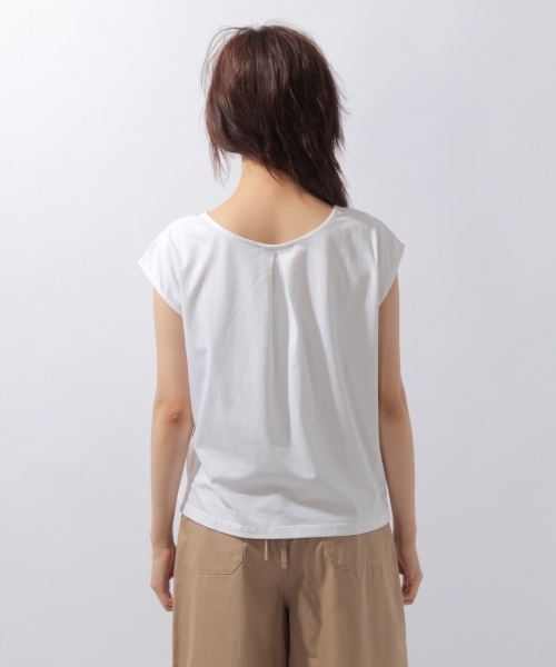 laboratory work（ラボラトリーワーク）の「エリスカラップ刺繍プルオーバー（Tシャツ/カットソー・レディース・ホワイト/ブラック/キャメル・MEDIUM）」の7枚目の写真