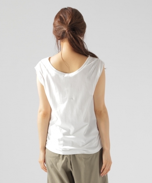 BAYFLOW（ベイフロー）の「GOOD PRICE／ショルダーギャザープルオーバー（Tシャツ/カットソー・レディース・ピンク/ブルー/オフホワイト・MEDIUM/SMALL）」の9枚目の写真