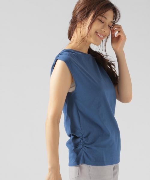 BAYFLOW（ベイフロー）の「GOOD PRICE／ショルダーギャザープルオーバー（Tシャツ/カットソー・レディース・ピンク/ブルー/オフホワイト・MEDIUM/SMALL）」の19枚目の写真