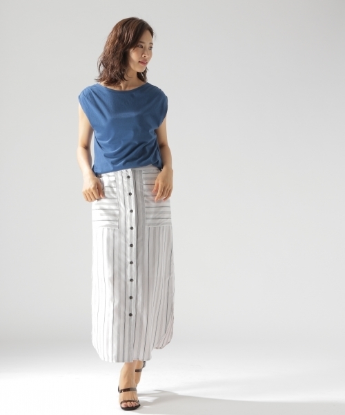 BAYFLOW（ベイフロー）の「GOOD PRICE／ショルダーギャザープルオーバー（Tシャツ/カットソー・レディース・ピンク/ブルー/オフホワイト・MEDIUM/SMALL）」の17枚目の写真