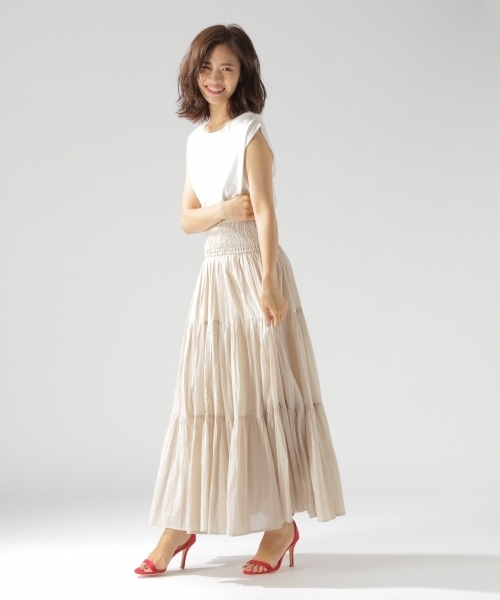 BAYFLOW（ベイフロー）の「GOOD PRICE／ショルダーギャザープルオーバー（Tシャツ/カットソー・レディース・ピンク/ブルー/オフホワイト・MEDIUM/SMALL）」の16枚目の写真