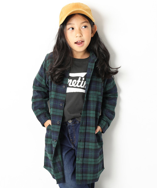 devirock(デビロック)の「ネルチェックワンピース ネルシャツ(ワンピース・キッズ・その他1/その他2/その他3/その他4/その他5/その他6/その他7/その他8/その他9/その他10・110cm/100cm/120cm/130cm/140cm/150cm/160cm)」の2枚目の写真