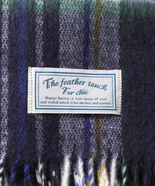 coen（コーエン）の「【『MORE』2月号掲載】フェザータッチチェックストール（マフラー）（ストール/ショール・レディース・ライトブルー/ライラック/ネイビー/イエロー/グリーン/レッド/ピンク・FREE）」の8枚目の写真