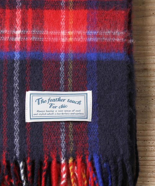 coen（コーエン）の「【『MORE』2月号掲載】フェザータッチチェックストール（マフラー）（ストール/ショール・レディース・ライトブルー/ライラック/ネイビー/イエロー/グリーン/レッド/ピンク・FREE）」の13枚目の写真