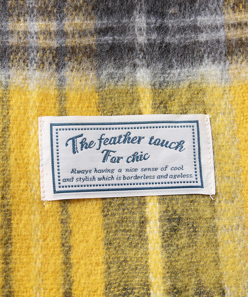 coen（コーエン）の「【『MORE』2月号掲載】フェザータッチチェックストール（マフラー）（ストール/ショール・レディース・ライトブルー/ライラック/ネイビー/イエロー/グリーン/レッド/ピンク・FREE）」の16枚目の写真