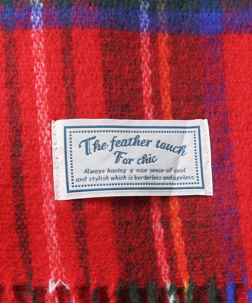 coen（コーエン）の「【『MORE』2月号掲載】フェザータッチチェックストール（マフラー）（ストール/ショール・レディース・ライトブルー/ライラック/ネイビー/イエロー/グリーン/レッド/ピンク・FREE）」の19枚目の写真