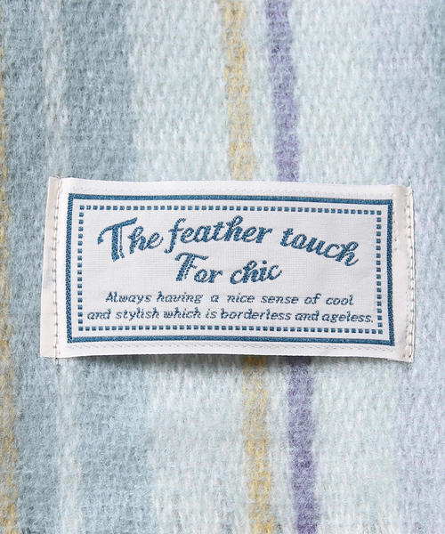 coen（コーエン）の「【『MORE』2月号掲載】フェザータッチチェックストール（マフラー）（ストール/ショール・レディース・ライトブルー/ライラック/ネイビー/イエロー/グリーン/レッド/ピンク・FREE）」の22枚目の写真