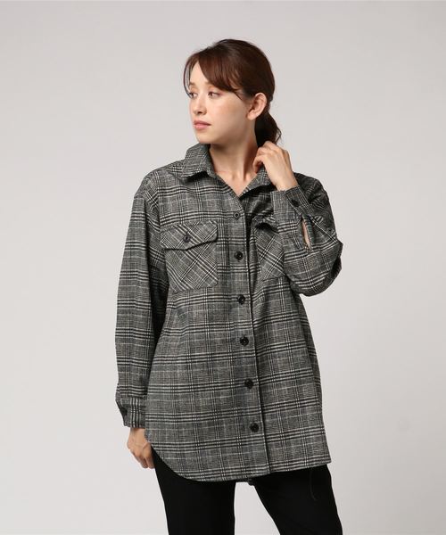 セール】モールチェックチュニックシャツ◇（シャツ/ブラウス