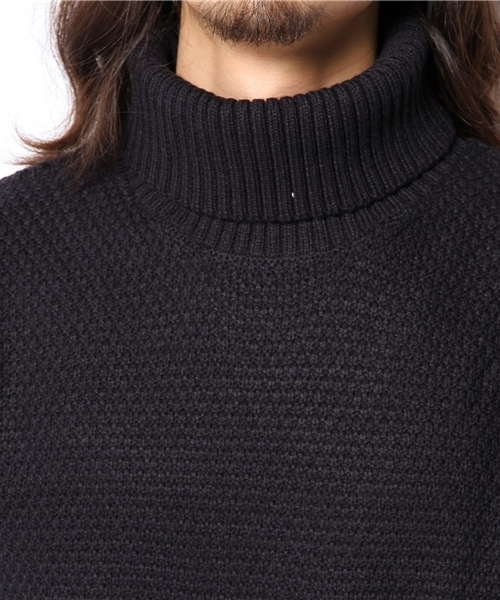 WEGO（ウィゴー）の「WEGO/ポップコーンタートルネックセーター（ニット/セーター・メンズ・オフホワイト/ネイビー/レッド・MEDIUM/LARGE）」の7枚目の写真