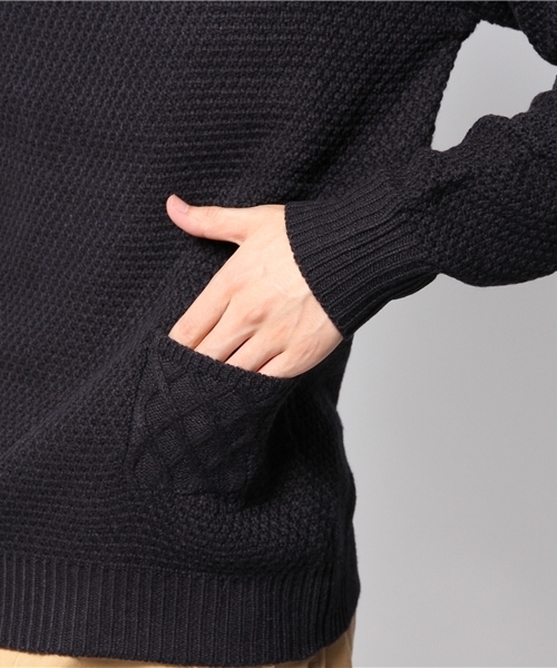 WEGO（ウィゴー）の「WEGO/ポップコーンタートルネックセーター（ニット/セーター・メンズ・オフホワイト/ネイビー/レッド・MEDIUM/LARGE）」の8枚目の写真