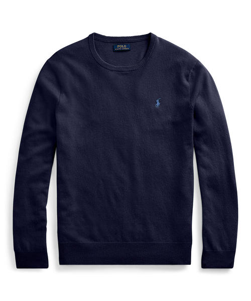 ラルフローレン　毛１００％　ニット　セーター　ネイビー　赤ポニー　美品 ラルフローレン 毛100％ ニット セーター ネイビー 赤ポニー 美品