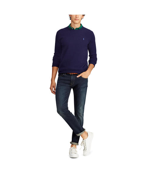 POLO RALPH LAUREN（ポロ ラルフ ローレン）の「ウォッシャブル カシミヤ セーター（ニット/セーター・メンズ・ネイビー/レッド・LARGE/MEDIUM/SMALL/X-SMALL）」の10枚目の写真