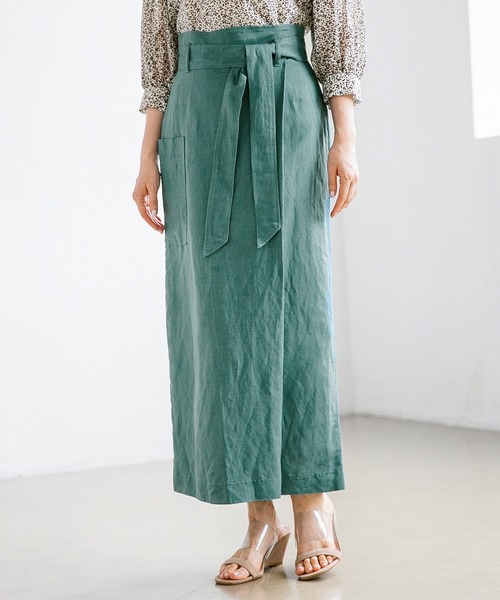 A part by（アパートバイ）の「LVラップフウタックマキシスカート 830959（スカート・レディース・ブラック/ベージュ/ブラウン/ブルー・MEDIUM/LARGE）」の14枚目の写真