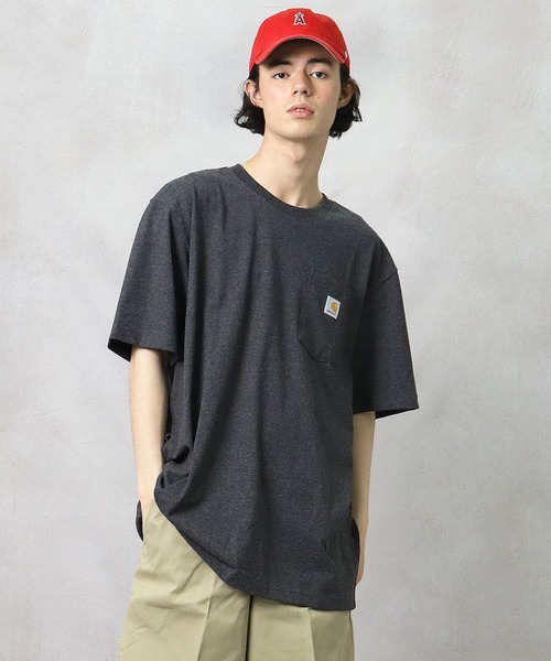 Carhartt(カーハート)の「【 Carhartt / カーハート 】 ワーカー ポケットTシャツ 半袖 Worker Pocket SS Tshirt K87(Tシャツ/カットソー・メンズ・ホワイト/ブラック/ネイビー/ヘザーグレー/グレー系その他・S/M/L/XL)」の4枚目の写真