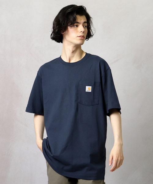 Carhartt(カーハート)の「【 Carhartt / カーハート 】 ワーカー ポケットTシャツ 半袖 Worker Pocket SS Tshirt K87(Tシャツ/カットソー・メンズ・ホワイト/ブラック/ネイビー/ヘザーグレー/グレー系その他・S/M/L/XL)」の5枚目の写真