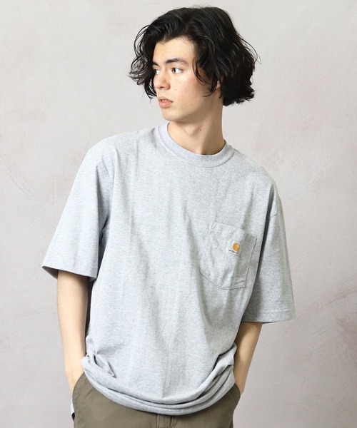 Carhartt(カーハート)の「【 Carhartt / カーハート 】 ワーカー ポケットTシャツ 半袖 Worker Pocket SS Tshirt K87(Tシャツ/カットソー・メンズ・ホワイト/ブラック/ネイビー/ヘザーグレー/グレー系その他・S/M/L/XL)」の3枚目の写真