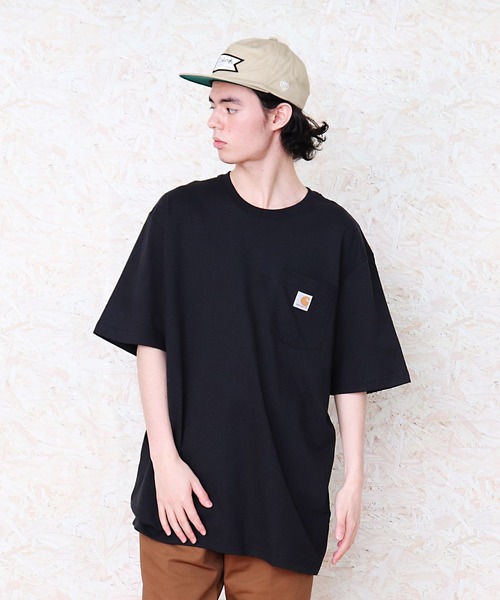 Carhartt(カーハート)の「【 Carhartt / カーハート 】 ワーカー ポケットTシャツ 半袖 Worker Pocket SS Tshirt K87(Tシャツ/カットソー・メンズ・ホワイト/ブラック/ネイビー/ヘザーグレー/グレー系その他・S/M/L/XL)」の2枚目の写真