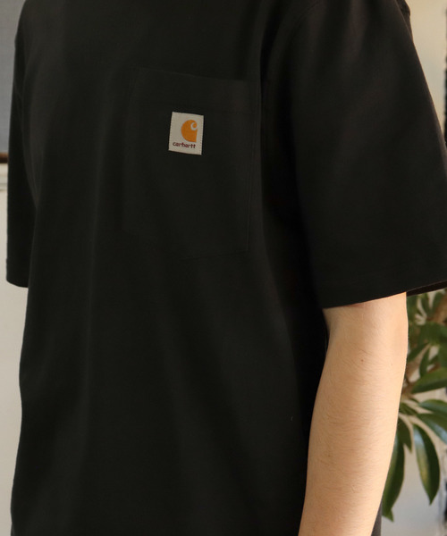 Carhartt(カーハート)の「【 Carhartt / カーハート 】 ワーカー ポケットTシャツ 半袖 Worker Pocket SS Tshirt K87(Tシャツ/カットソー・メンズ・ホワイト/ブラック/ネイビー/ヘザーグレー/グレー系その他・S/M/L/XL)」の8枚目の写真