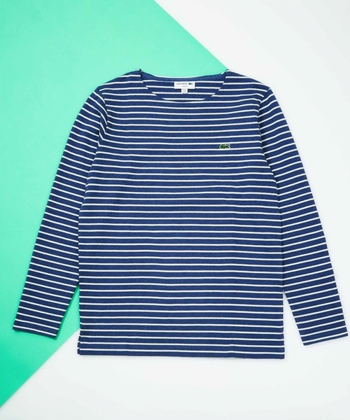LACOSTE(ラコステ)の「LACOSTE:TH206EL(Tシャツ/カットソー・メンズ・ホワイト/ブラック/ネイビー・3/5/4)」の3枚目の写真