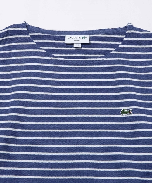 LACOSTE(ラコステ)の「LACOSTE:TH206EL(Tシャツ/カットソー・メンズ・ホワイト/ブラック/ネイビー・3/5/4)」の8枚目の写真