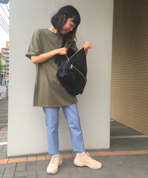DECOY SINCE 1981（デコイシンスイチキュウハチイチ）の「【UV CUT&COOLER TOUCHシリーズ】クールコットンチュニック（Tシャツ/カットソー・レディース・カーキ/イエロー/ネイビー・LL/M size/L size）」の12枚目の写真