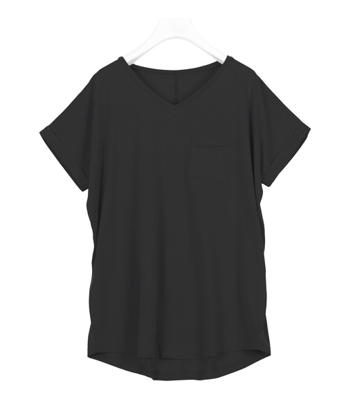 KOBE LETTUCE（コウベレタス）の「[ ASELEAR ]選べる2タイプ 汗染み防止ゆるTシャツ（Tシャツ/カットソー・レディース・オフホワイト/ブルー系その他/その他/グレー/ベージュ/ブラック/チャコールグレー/グレイッシュベージュ/ネイビー/ネイビー系1/ベージュ系/グレー系/ホワイト系/ベージュ系1/グレー系1/ネイビー系/ホワイト系1/オレンジ系1/オレンジ系・FREE/2/1）」の5枚目の写真