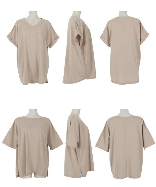 KOBE LETTUCE（コウベレタス）の「[ ASELEAR ]選べる2タイプ 汗染み防止ゆるTシャツ（Tシャツ/カットソー・レディース・オフホワイト/ブルー系その他/その他/グレー/ベージュ/ブラック/チャコールグレー/グレイッシュベージュ/ネイビー/ネイビー系1/ベージュ系/グレー系/ホワイト系/ベージュ系1/グレー系1/ネイビー系/ホワイト系1/オレンジ系1/オレンジ系・FREE/2/1）」の20枚目の写真