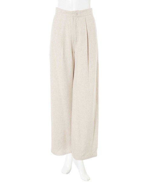 fifth（フィフス）の「ナチュラルリネンワイドパンツ（その他パンツ・レディース・ホワイト/アイボリー/ブラウン/カーキ・MEDIUM/LARGE/SMALL）」の8枚目の写真