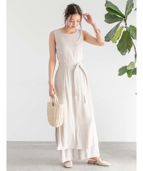 fifth（フィフス）の「ナチュラルリネンワイドパンツ（その他パンツ・レディース・ホワイト/アイボリー/ブラウン/カーキ・MEDIUM/LARGE/SMALL）」の17枚目の写真