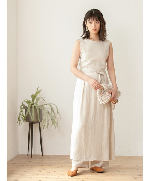 fifth（フィフス）の「ナチュラルリネンワイドパンツ（その他パンツ・レディース・ホワイト/アイボリー/ブラウン/カーキ・MEDIUM/LARGE/SMALL）」の20枚目の写真